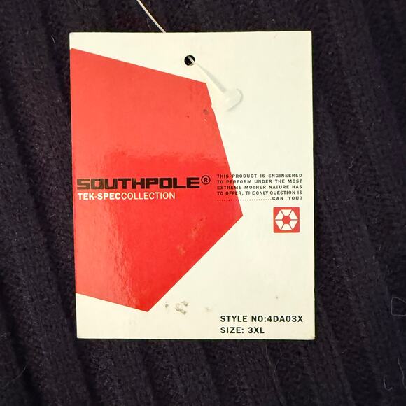 NWT Southpole 3XL Navy Blue Ribbed Turtleneck Sweater Oversized Tek-Spec Korea - Picture 8 of 11